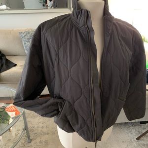 Cute Charcoal Grey Size L Lucky brand crop quilted jacket